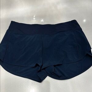 Lululemon Low Rise Speed Up 2.5 Women's Navy Blue Athletic Shorts